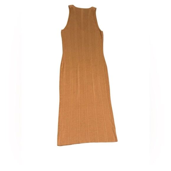 L’ANGENCE X REVOLVE Josephine v neck ribbed v neck tan stretchy dress sz medium - Picture 5 of 9